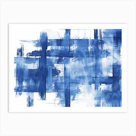 Abstract Blue Painting 22 Art Print