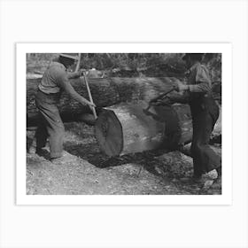 Using Peaveys In Handling Timber At Camp Near Effie, Minnesota By Russell Lee Art Print