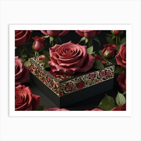 Roses In A Box 1 Art Print