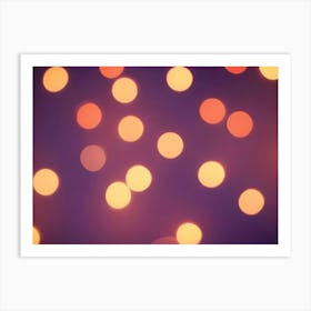 A Blurry Background Of Orange And Yellow Circles Creating A Soft And Warm Effect Art Print