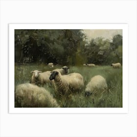 Sheep Grazing Art Print