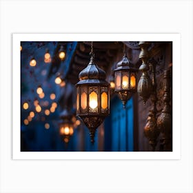Ramadan Islamic Lanterns at night 4 Art Print