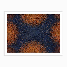 Orange And Blue Abstract Art Print