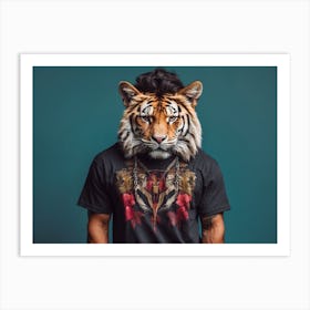 Tiger man Art Print