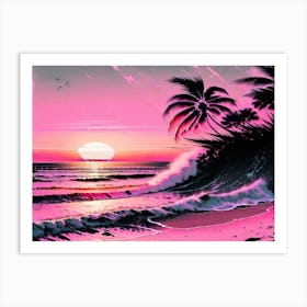 Sunset At The Beach 5 Art Print