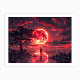 Red Moon 9 Art Print