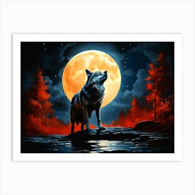 Howling Wolf 1 Art Print