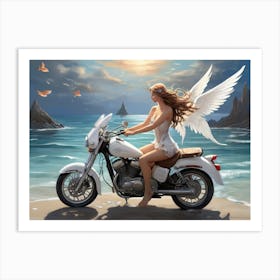 White Winged Angel Art Print