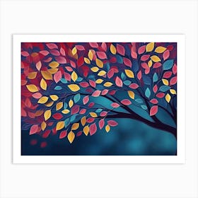 Colorful Tree 9 Art Print