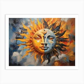 Sun and Moon 10 Art Print