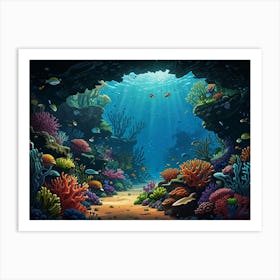 Underwater Scene 1 Art Print