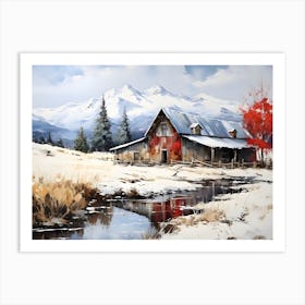 Old Stone Farm Winter 9 Art Print