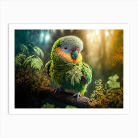 Parrot In The Forest Art Print