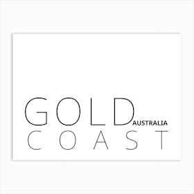 Gold Coast Australia Typography City Country Word Art Print