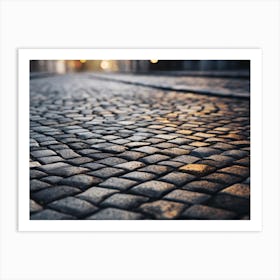 Cobblestone Street 1 Art Print