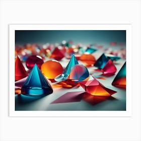 Colorful Triangles Art Print