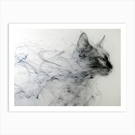 Smokey Cat 1 Art Print