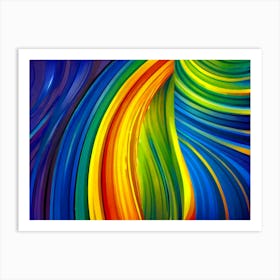 Abstract Rainbow Painting Art Print