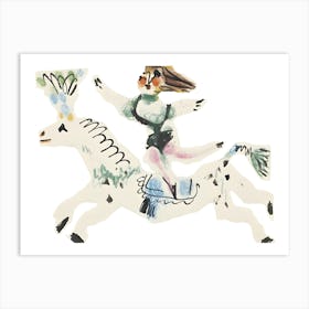 Girl Riding A Horse by Pablo Picasso Art Print