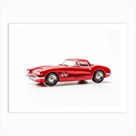 Toy Car 55 Corvette Red Art Print