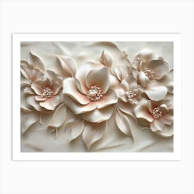 Beautiful Flower 3d 4 Art Print