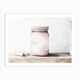 Watercolor Jar Art Print