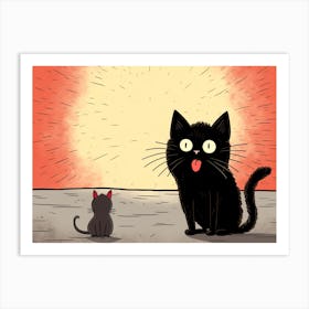 Cat Scare 2 Art Print