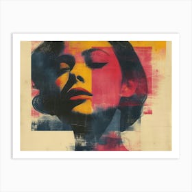 RetroRiso Revival: Embracing Analog Charm in Modern Design:Woman'S Face Art Print