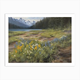 Wildflowers In The Mountains 1 Art Print