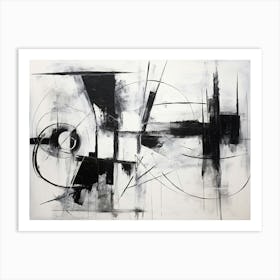 Metaphysical Exploration Abstract Black And White 2 Art Print
