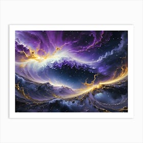 Purple Nebula Art Print