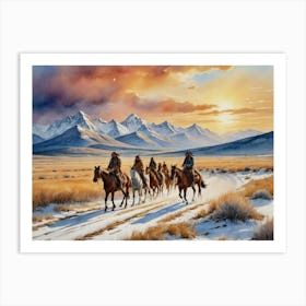 Sioux On Horseback Art Print