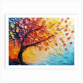 Vibrant On Leaves Hanging Art Print