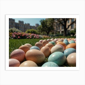 Easter Eggs On The Grass Art Print