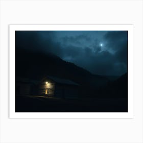 Dark Night In The Mountains Art Print