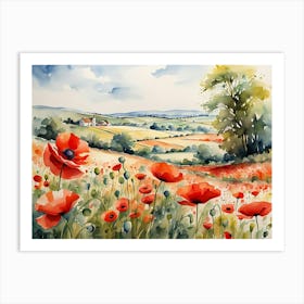 Poppyfields of Suffolk Art Print