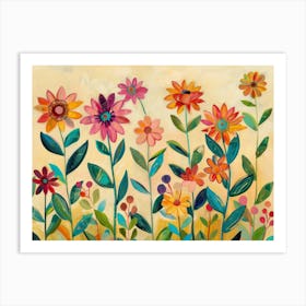 Colorful Flowers 12 Art Print