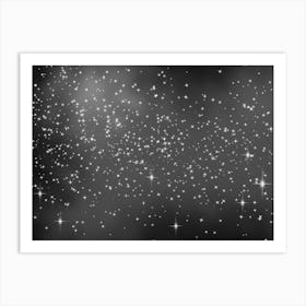 Dark Grey Shining Star Background Art Print