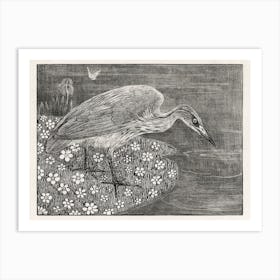 Announcement With Heron For Series Animal Studies (1878–1898),Theo Van Hoytema Art Print