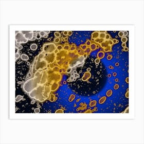 Yellow And Blue Watercolor Art Print