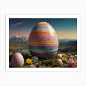 Easter Egg planet Art Print