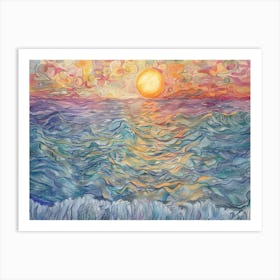 Sunset Over The Ocean 67 Art Print