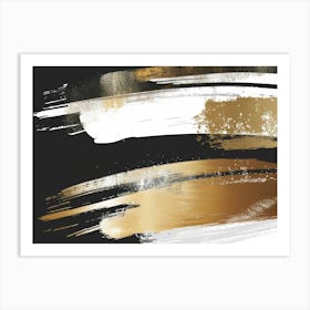 Abstract Gold And Black Painting 41 Art Print