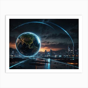 Futuristic City 7 Art Print