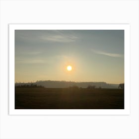 Sunrise Over A Field 4 Art Print