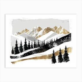 Snowy Mountains 12 Art Print