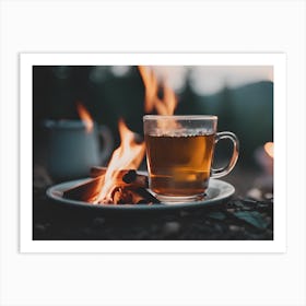 Cup Of Tea By A Campfire Art Print