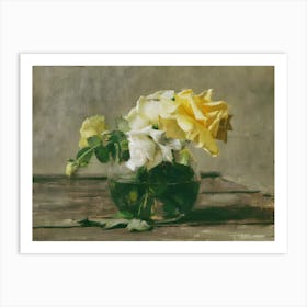 Roses In A Vase 11 Art Print