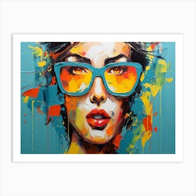 Woman With Sunglasses 1 Art Print