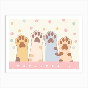 Cat Paws 3 Art Print